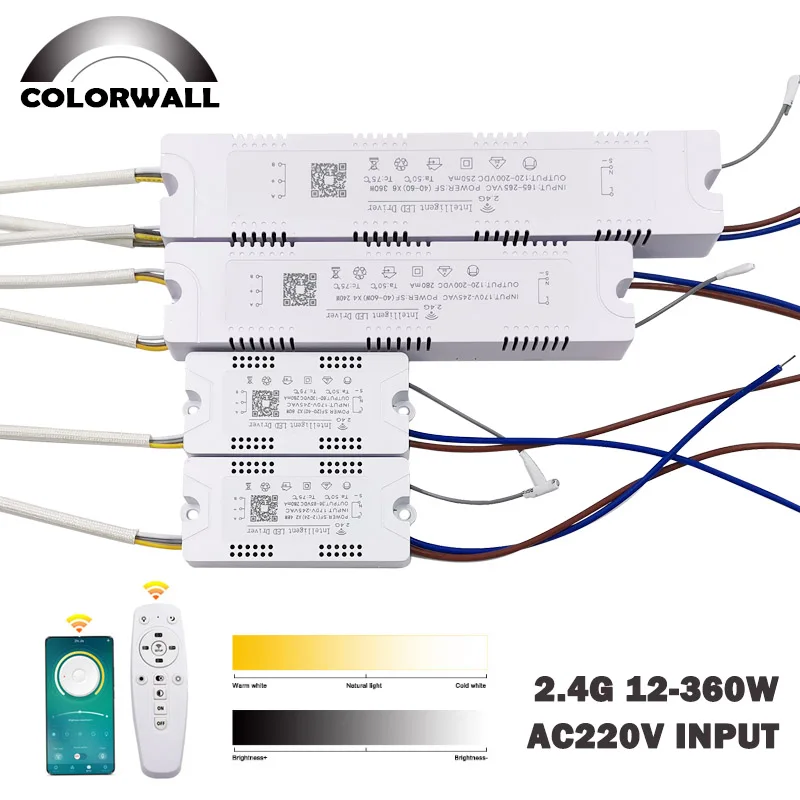 

T LED Driver 2.4G APP Control Intelligent Transformer Power Supply with Remote Controller Dimmable Chandelier